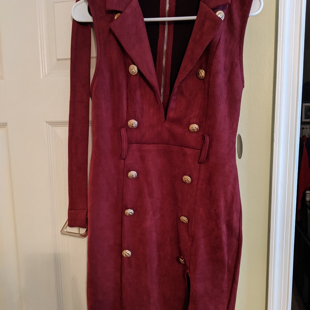 Hot Miami soft velvet like button dress